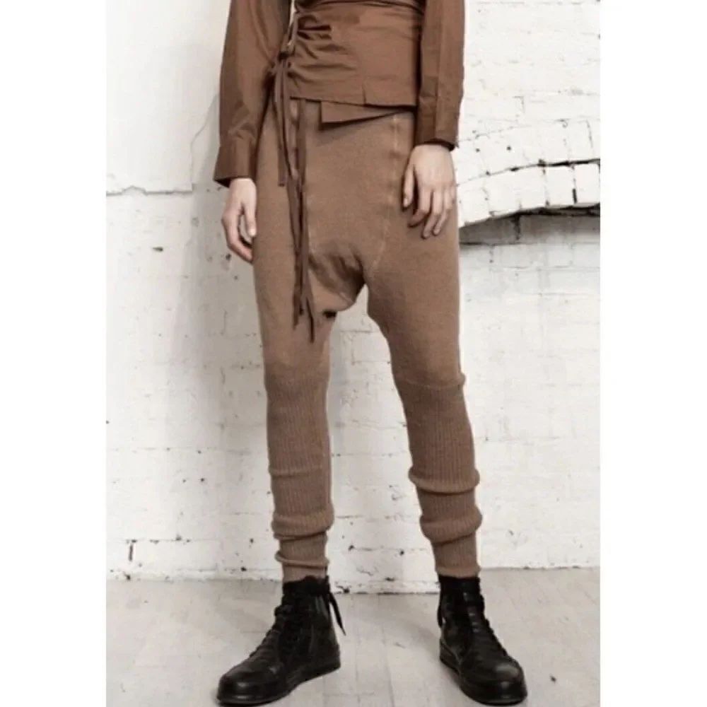 NEW FREE PEOPLE X NICHOLAS K SZāM CELESTE RIBBED ALPACA SWEATER PANTāCAMEL